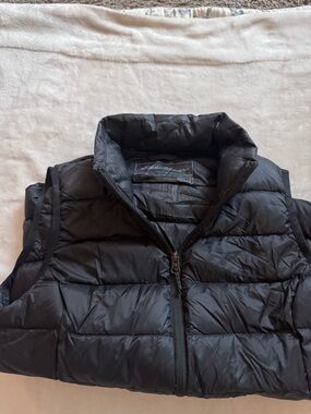 Women’s XS Down Eddie Bauer Black Quilted Puffer Vest